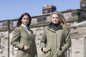 Models wear Brook Taverner Yorkshire Agricultural Society jackets and accessories made of Great Yorkshire Tweed.
