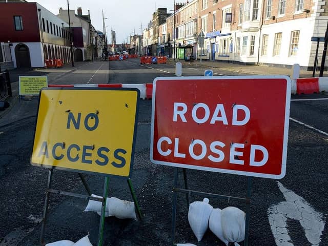 Road closure signage. (Pic credit: Frank Reid)