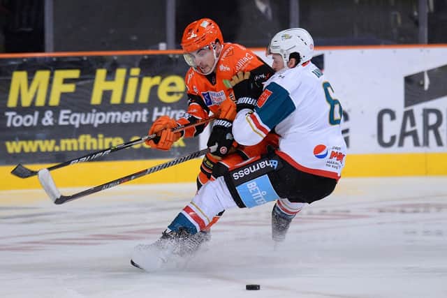 WORLD AMBITIONS: Sheffield Steelers' Brandon Whistle is hoping he can seal a spot in Great Britain's World Championship roster. Picture: Dean Woolley/Steelers Media