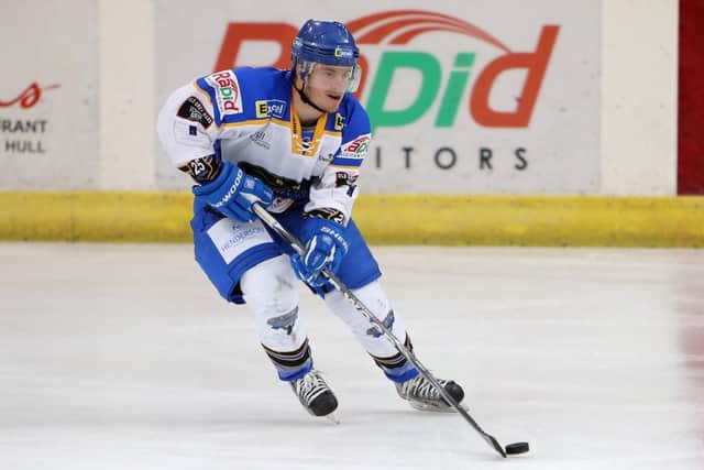 HOMETOWN BOY: Matty Davies, pictured during the 2013-14 Elite League season for Hull Stingrays, spent the majority of his playing career in his hometown. Picture: Arthur Foster.