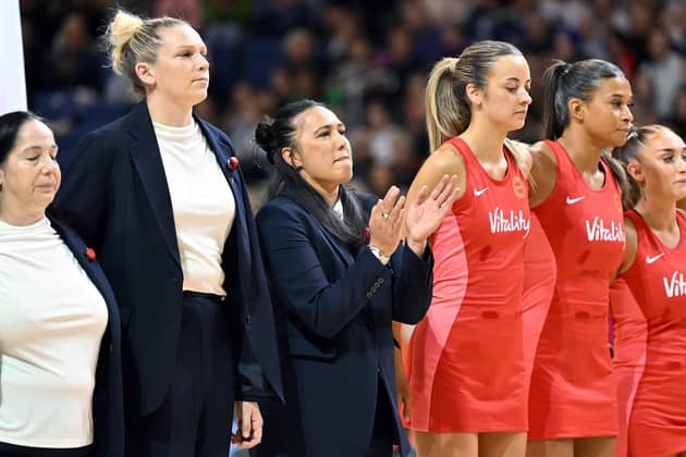 NEW SEASON: Leeds Rhinos' director of netball, Liana Leota, pictured with England ahead of the International Test Match against New Zealand in Christchurch last month Picture: Kai Schwoerer/Getty Images.