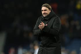 Leeds United manager Daniel Farke looks on after his side's defeat in the Championship match at West Brom on Friday. Photo: David Rogers/Getty Images.
