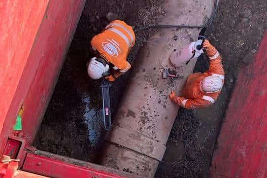 Northumbrian Water workers carrying out repairs. Picture/credit: NWL/Facebook.