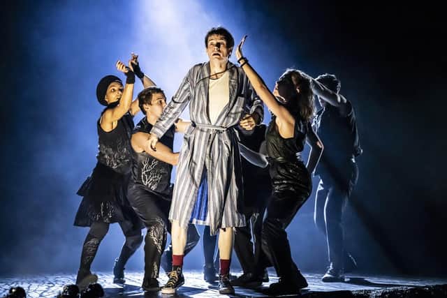 Daniel Cornish (Alternate Boy) and the company of The Ocean at the End of the Lane. Picture: Pamela Raith.