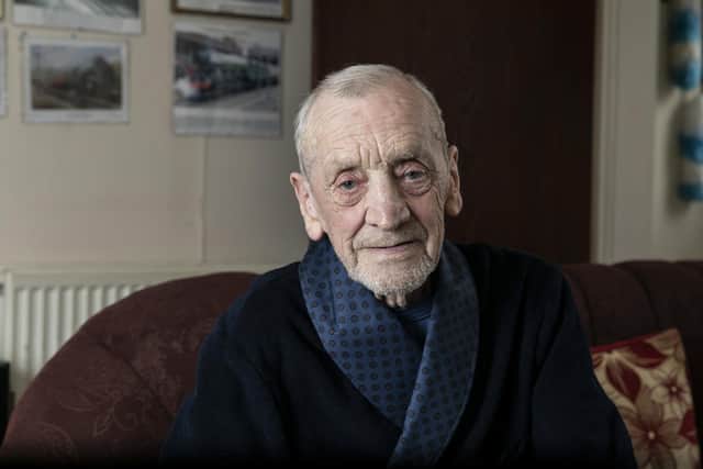 Joseph Hentosz, 79, pictured at his home in East Yorks
