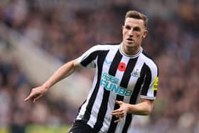 NEWCASTLE UPON TYNE, ENGLAND - NOVEMBER 12: Chris Wood of Newcastle United looks on during the Premier League match between Newcastle United and Chelsea FC at St. James Park on November 12, 2022 in Newcastle upon Tyne, England. (Photo by George Wood/Getty Images)