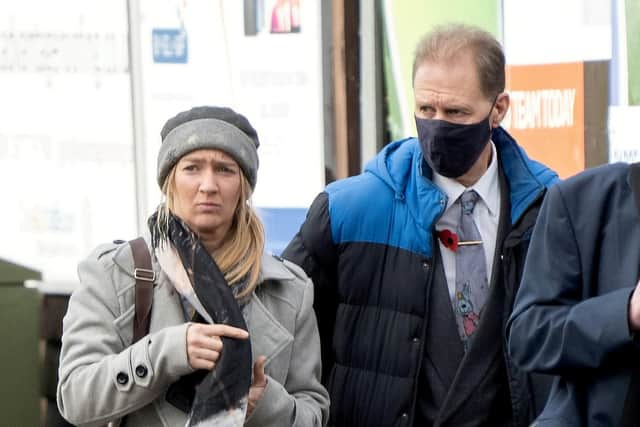 Karen Alcock (left) and Vince King (right) arrive at Boston Magistrates Court, Lincolnshire for an earlier hearing