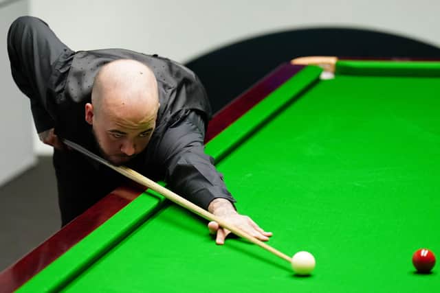 NICE TO MEET YOU: Luca Brecel in action against Ronnie O'Sullivan at the World Snooker Championship at the Crucible Theatre. Picture: Zac Goodwin/PA.