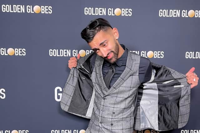 Husnain Asif at the Golden Globes in L.A