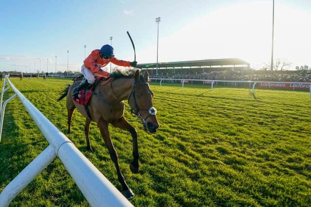Harry Cobden riding Bravemansgame. Will they ride together at Wetherby on Saturday? (Picture: Alan Crowhurst/Getty Images)