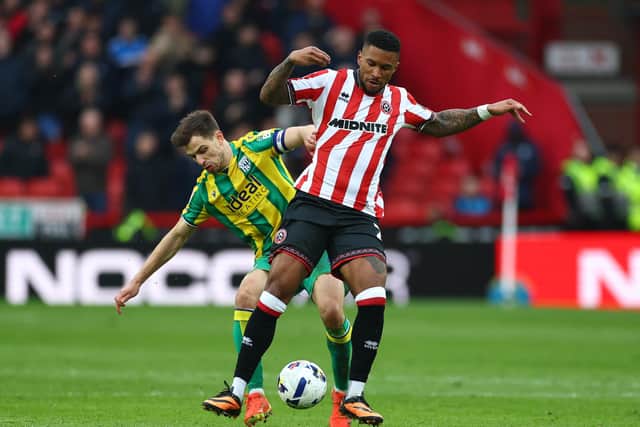 Season over: Sheffield United's Tyrese Campbell (right). Picture: Simon Bellis / Sportimage