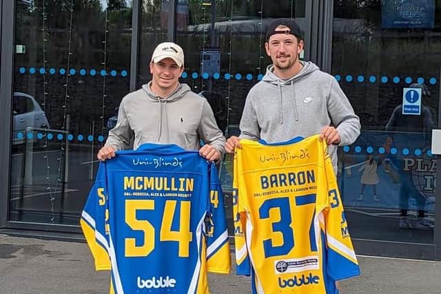 WELCOME: Leeds Knights' import signings Noah McMullin (left) and Matt Barron. Picture courtesy of Leeds Knights.