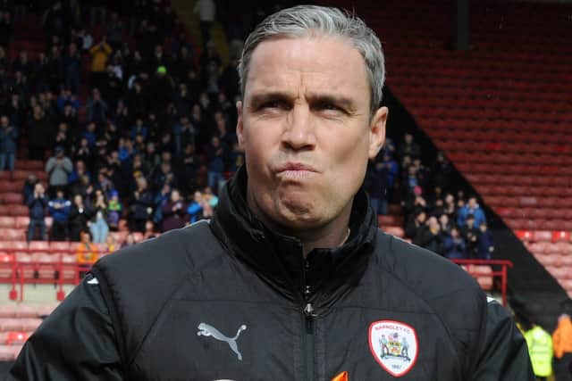 Barnsley manager Michael Duff was not happy with his players' conduct at the full-time whistle (Picture: Steve Riding)