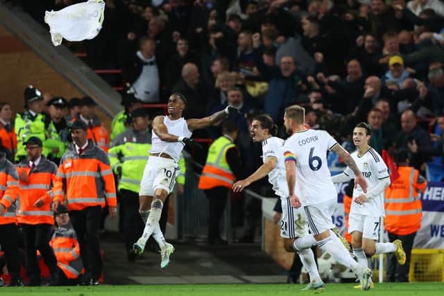 HUGE WIN: But Leeds United were unable to make victory at Liverpool a genuine turning points
