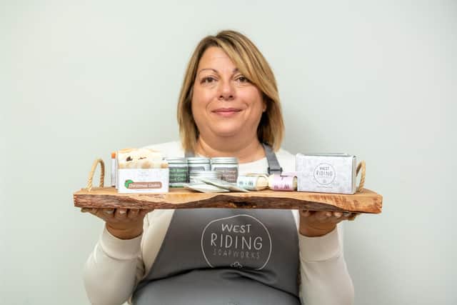 Trudy Harrison, owner of West Riding Soapworks, based at Upper Hopton, Mirfield, West Yorkshire. Picture By Yorkshire Post Photographer,  James Hardisty.