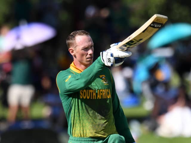 Rassie van der Dussen, who top-scored for South Africa with 111. Photo by Lee Warren/Gallo Images/Getty Images.