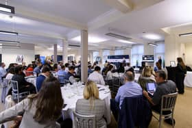 A general view of the recent business breakfast in Leeds. Picture: Allan McKenzie