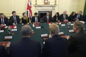 A meeting of the new-look Cabinet at 10 Downing Street, London. PIC: Kin Cheung/PA Wire