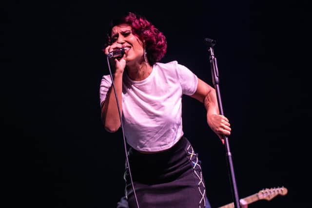 Raye was Lewis Capaldi's guest at First Diorevt Arena, Leeds. Picture: Anthony Longstaff