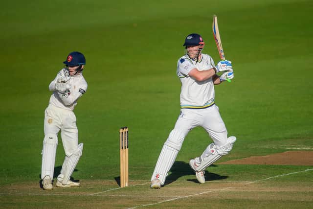Matty Revis hits out at Headingley. Picture by Allan McKenzie/SWpix.com