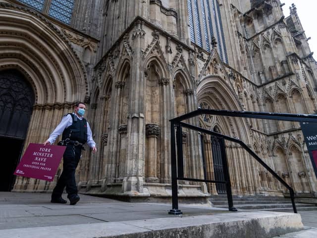 York Minster reopening in 2020 after the first Covid lockdown. PIC: James Hardisty