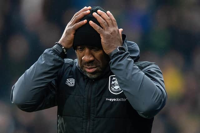 STRUGGLES: Huddersfield Town manager, Darren Moore Picture: Bruce Rollinson