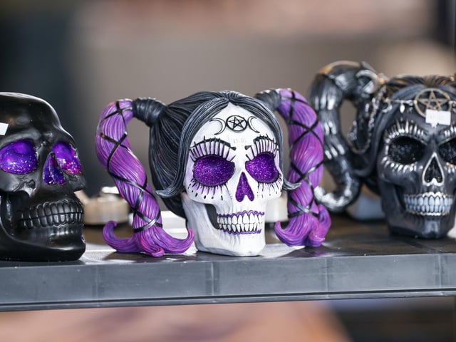 Skulls on display during Comic Con Yorkshire at the Yorkshire Event Centre, in Harrogate. Photo credit: Danny Lawson/PA Wire