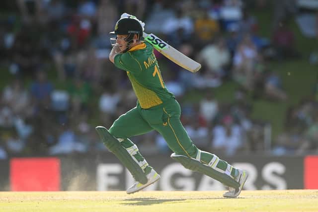 David Miller, the former Yorkshire batsman, helped the Proteas close out a series win with an unbeaten fifty. Photo by Alex Davidson/Getty Images.
