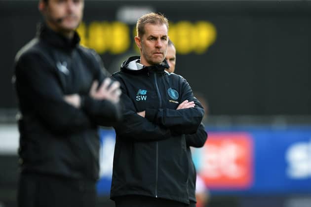POSITIVE VIBE: Harrogate Town manager Simon Weaver. Picture: Jonathan Gawthorpe