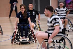 The Princess of Wales, Patron of the Rugby Football League, visited Hull to take part in a Rugby League Inclusivity Day hosted by the Rugby Football League, Hull FC and the University of Hull. Picture taken by Yorkshire Post Photographer Simon Hulme