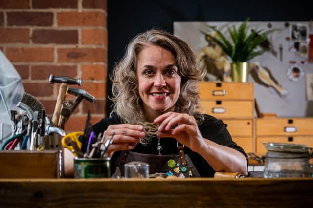 Jewellery maker Emma White, of Leeds, who has taken part in series 2 of a TV show on BBC Two - All That Glitters.