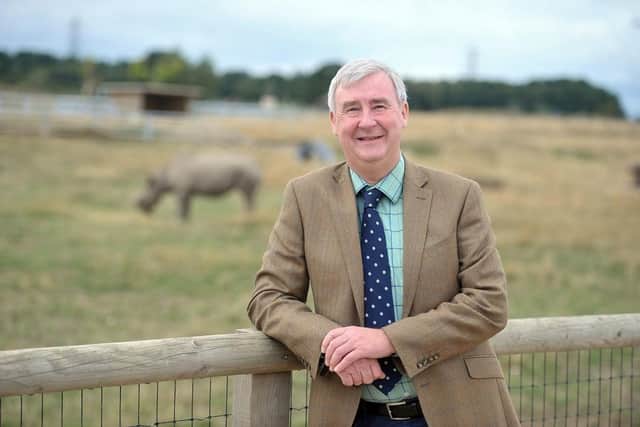 Yorkshire vet Peter Wright during filming the Big Week At the Zoo at Yorkshire Wildlife Park. (Pic credit: Tony Johnson)