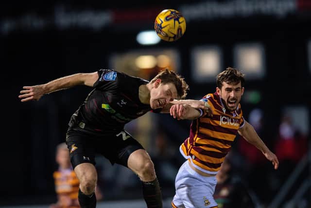 TURNING POINT: A February penalty by Joe Ironside turned Doncaster Rovers' fortunes, Bradford City's League Two play-off push has come much later