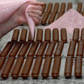 Archive pic: To mark National Chocolate week rows  of handmade Champagne truffles are being produced by Chocolatiers at Betty's headquarters in Harrogate.