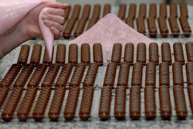 Archive pic: To mark National Chocolate week rows  of handmade Champagne truffles are being produced by Chocolatiers at Betty's headquarters in Harrogate.