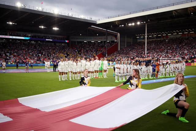 A crowd in excess of 28,000 saw England v Sweden in the UEFA Women's Euro 2022 Semi Final at Bramall Lane on July 26, 2022 in Sheffield, England. (Picture: Naomi Baker/Getty Images)