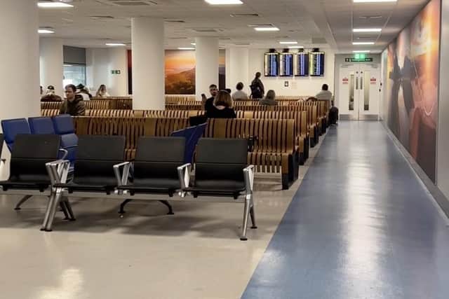 A blogger has shared a hidden seating area at London’s busy Stansted Airport that she came across “by accident”. (Photo: Cora Harrison / SWNS) 