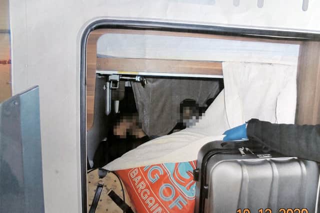 The Albanians were found hiding in a motorhome in France in December 2020.