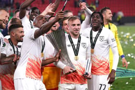 West Ham United's Jarrod Bowen, formerly of Hull City, with the UEFA Europa Conference League Trophy following victory over Fiorentina in the UEFA Europa Conference League Final at the Fortuna Arena, Prague. (Picture: Tim Goode/PA Wire)