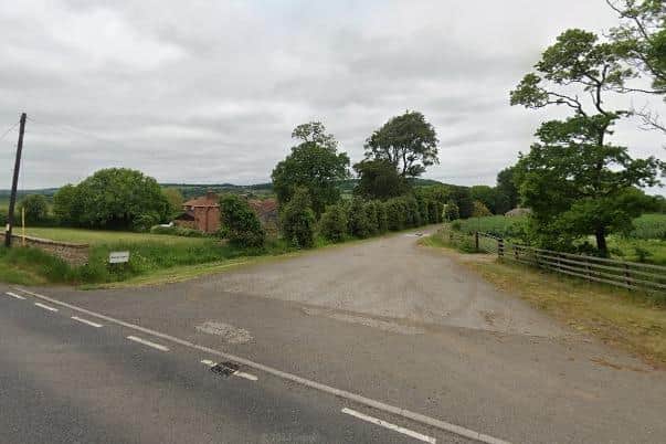 The entrance to Barns Farm where plans for a small caravan park have been turned down