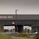 The main entrance of the Teesworks site near Redcar.