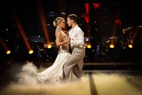 Helen Skelton and Gorka Marquez during the dress rehearsal for the live show of Strictly Come Dancing on BBC1. (Photo credit: Guy Levy/BBC/PA Wire)