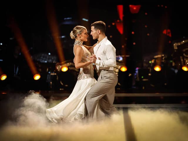 Helen Skelton and Gorka Marquez during the dress rehearsal for the live show of Strictly Come Dancing on BBC1. (Photo credit: Guy Levy/BBC/PA Wire)