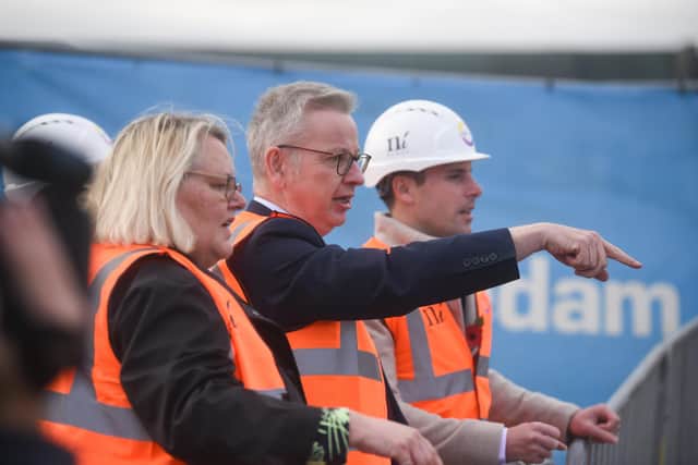 Michael Gove, centre, is Secretary of State for Levelling Up, Housing and Communities.