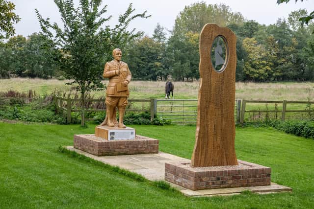 JRR Tolkien statue in Roos, East Yorkshire. Photograph by Tony Johnson.