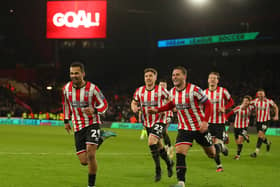 Sheffield, England, 1st March 2023. lliman Ndiaye of Sheffield Utd celebrates after scoring the opening goal  during the The FA Cup match at Bramall Lane, Sheffield. Picture credit should read: Simon Bellis / Sportimage