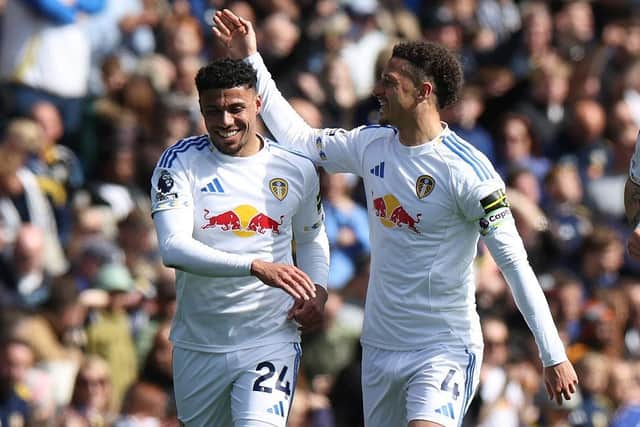RUBBISH: James Justin (left) was unimpressed with large parts of Leeds United's performance (Image: Darren Staples / AFP via Getty Images)
