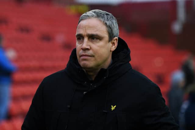 DEFENSIVE WORK: Former centre-back Michael Duff - now manager of Bradford City (Image: Jonathan Gawthorpe)