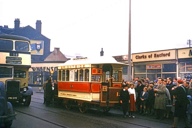 Sheffield Moor Restored Horse Tram event November 17 1961. Geoff Warnes Peter Tuffrey collection