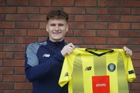 New Harrogate Town signing Toby Sims. Picture courtesy of Harrogate Town AFC.